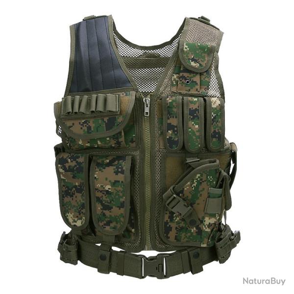 Veste Mesh Holster Recon (S&T / 101 Inc) Dig Woodland