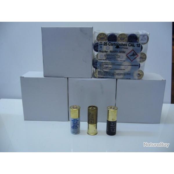 LOT DE CARTOUCHE CALIBRE 12  N� DE PLOMB 6 - 7 - 7.5