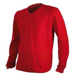 Pull rouge col en V Somlys - XXL