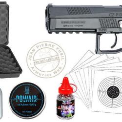 Pack pistolet &agrave; plomb CO2 4,5 mm ASG CZ P-09 - Blowback (3.7 joules)