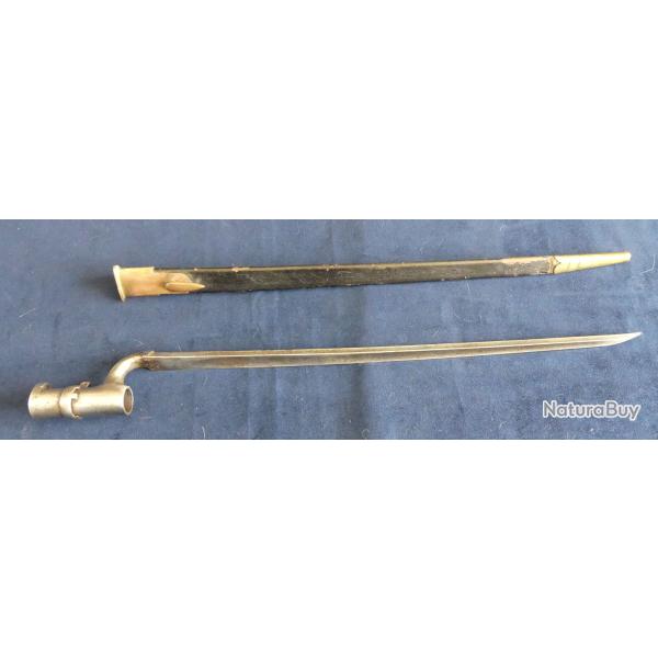Ba�onnette Anglaise pour fusil Snider MKI avec son fourreau