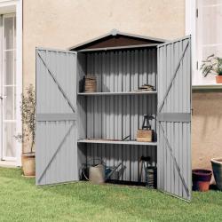 Abri de Marron 116x45x175 cm M&eacute;tal galvanis&eacute;