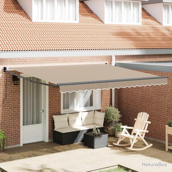Auvent r�tractable Beige 400 � 300 cm