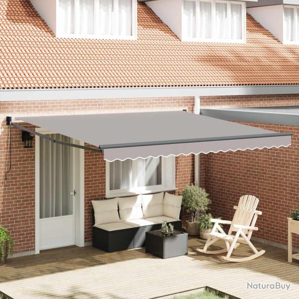 Auvent r�tractable Gris clair 400 � 300 cm