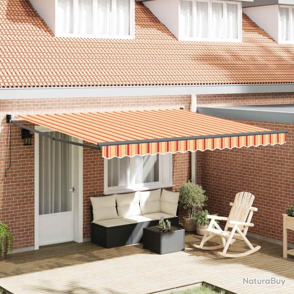 Auvent r�tractable Jaune et Orange 400 � 300 cm