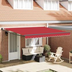 Auvent r&eacute;tractable Rouge 400 &times; 300 cm