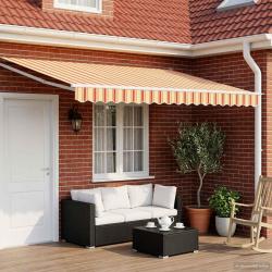 Auvent r&eacute;tractable &eacute;lectrique Multicolore 4 &times; 3 m