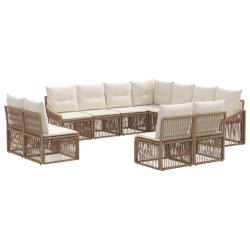 Ensemble de canap&eacute; de 11 pcs Beige polyrotin