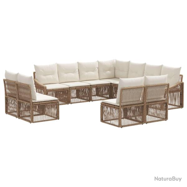 Ensemble de canap� de 11 pcs Beige polyrotin