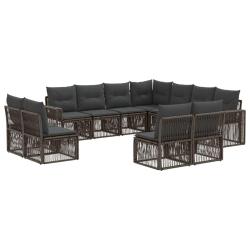 Ensemble de canap&eacute; de 11 pcs Gris et Gris fonc&eacute;