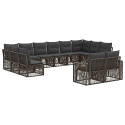 Ensemble de canap&eacute; de 12 pcs Gris et Gris fonc&eacute;