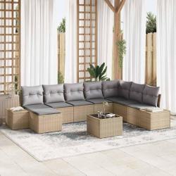 Ensemble de canap&eacute; de 8 pcs Beige et gris clair