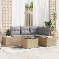 Ensemble de canap&eacute; de Beige et Gris clair polyrotin