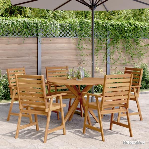 Ensemble � manger de 6 pcs Bois d'acacia solide