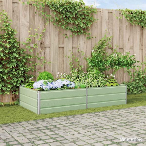 Jardini�re Vert pastel 195 x 100 x 45 cm Acier galvanis�