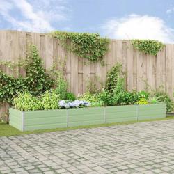 Jardini&egrave;re Vert pastel 385 x 100 x 45 cm Acier galvanis&eacute;