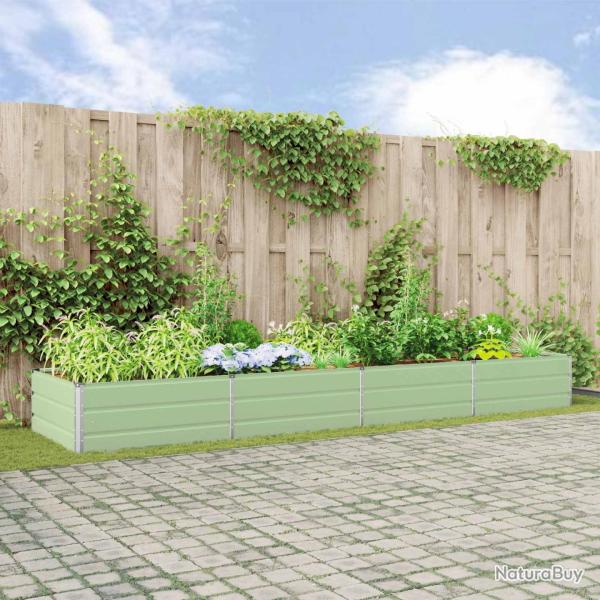 Jardini�re Vert pastel 385 x 100 x 45 cm Acier galvanis�