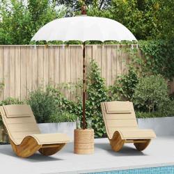 Parasol balinais cr&egrave;me, pour le jardin, 190 &times; 190 &times; 260 cm