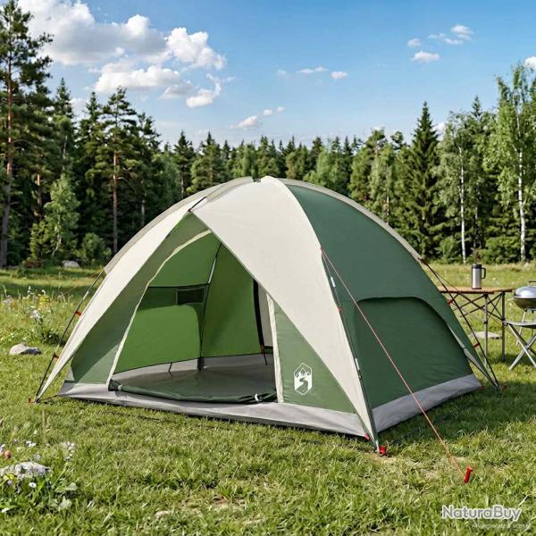 Tente de camping avec un abri imperm�able D�me Vert 4 personnes