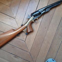 Revolver / carabine  (avec crosse)  army Uberti 1860  dat&eacute; 1974 cal 44