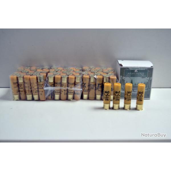 Lot de 104 cartouches Mary Arm Magnum 27g et 28 BJ plomb n�4+5 acier - Cal 20