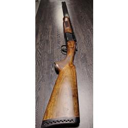 Fusil superpos&eacute; Khan Arm int&eacute;gra cal 12/76 &eacute;prouv&eacute; bille d acier. Cinq chokes malette.