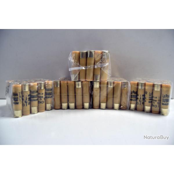 Lot de 5 boites de cartouches Mary Arm chevrotine 12 grains - Cal 20