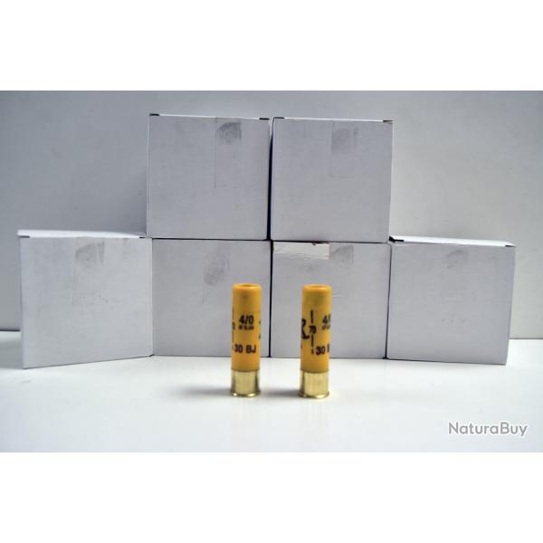 Lot de 6 boites de cartouches Mary Arm chevrotine 30 BJ Plomb n�4/0 - Cal 20