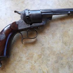 Revolver marquage Lefaucheux 1858 Marine contrat civil usage r&eacute;glementaire cal 12mm mont&eacute; arsenal DA