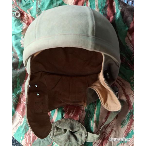 TAP CASQUE ENTRA�NEMENT PARACHUTISTE GUENEAU ORIGINAL 1950s