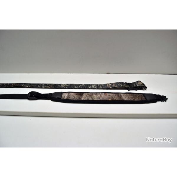 Lot de 2 bretelles en cordura et n�opr�ne pour carabine