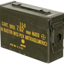 Caisse &agrave; munition, size 1, M19A1, Cal.30/7.62 d'origine militaire d'occasion