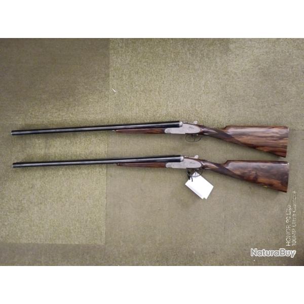 PAIRE DE FUSILS ARRIETA PLATINE 12/76