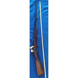 Fusil &agrave; percussion &agrave; chien poudre noire (jaspage)