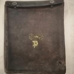 Porte carte d &eacute;tat major en cuir