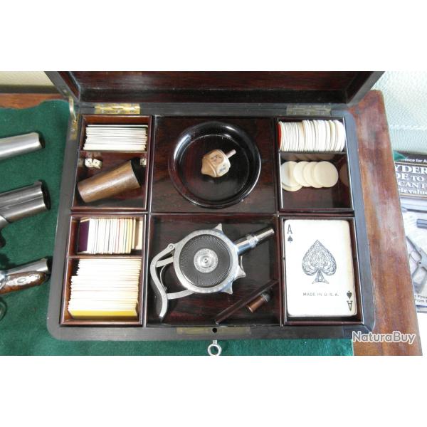 Tr�s beau coffret de jeux de "gambler" pour derringer