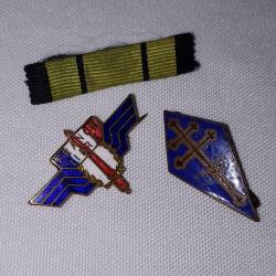 Insigne troupes de la FRANCE Libre moustique perchoir Le Caire 43/45 WW2 *