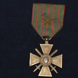 CROIX DE GUERRE 1914-1917-UNE CITATION (ETOILE DOREE) - FRENCH WAR CROSS 1&deg;WW-GUERRE 1914/1918