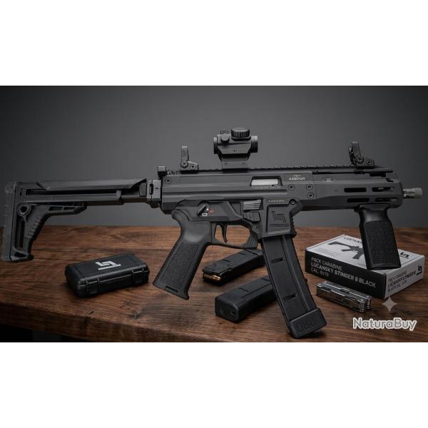 Pack Carabine LUCANSKY Stinger 8" Black Cal. 9x19