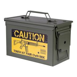 Bo&icirc;te &agrave; munitions Cal. 50mm - Caution Risk