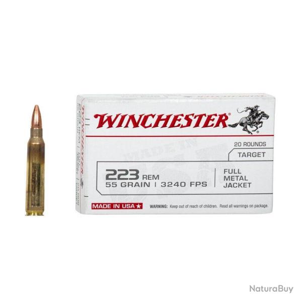 Balles 223REM Fmj 55 gr X20