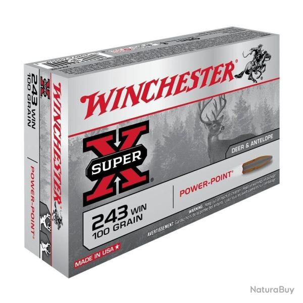 Balles 243WIN Super X Pp 100 gr X20