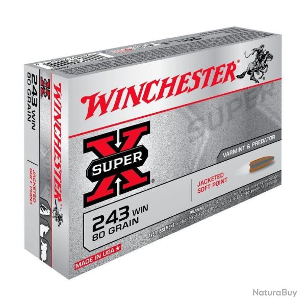 Balles 243WIN Super X Psp 80 gr X20