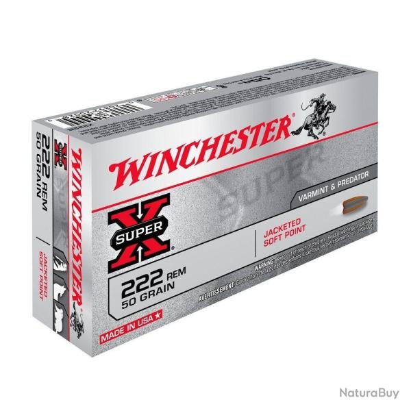 Balles 222REM Super X Psp 50 gr X20