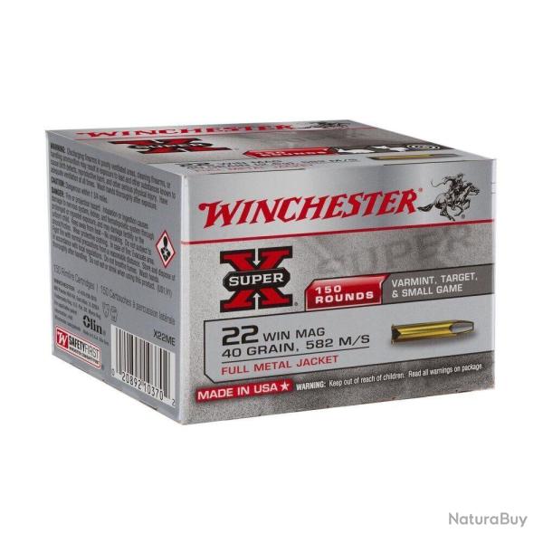 Balles 22WM Super X Fmj 40 gr X150
