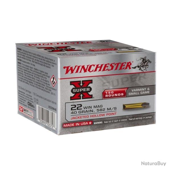 Balles 22WM Super X Jacketed Hp 40 gr X150