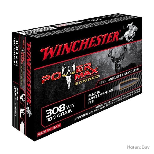 Balles 308WIN Power Max Bonded 180 gr X20