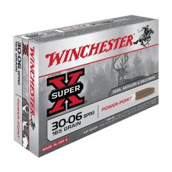 Balles 30-06SPR Super X Power Point 165GR X20