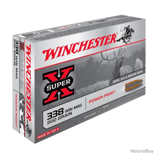 Balles 338WM Super X Power Point 200 gr X20