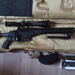 Carabine Tikka T3X TAC A1 calibre 308win + lunette Hawke 6-24x50 + silencieux Sako